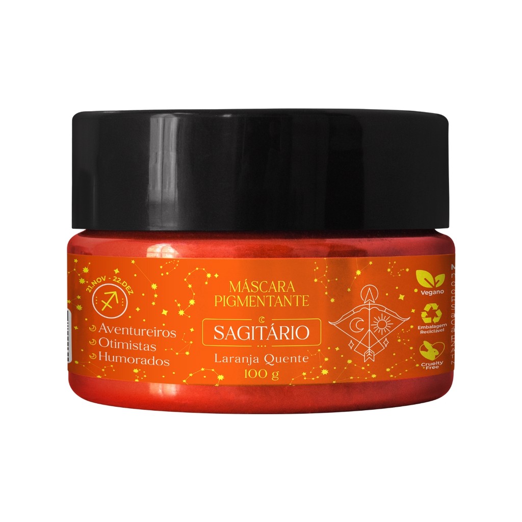 Imagem 💆 Kamaleão Color Máscara Pigmentante Signos Sagitario 100Gr - Laranja Quente✨