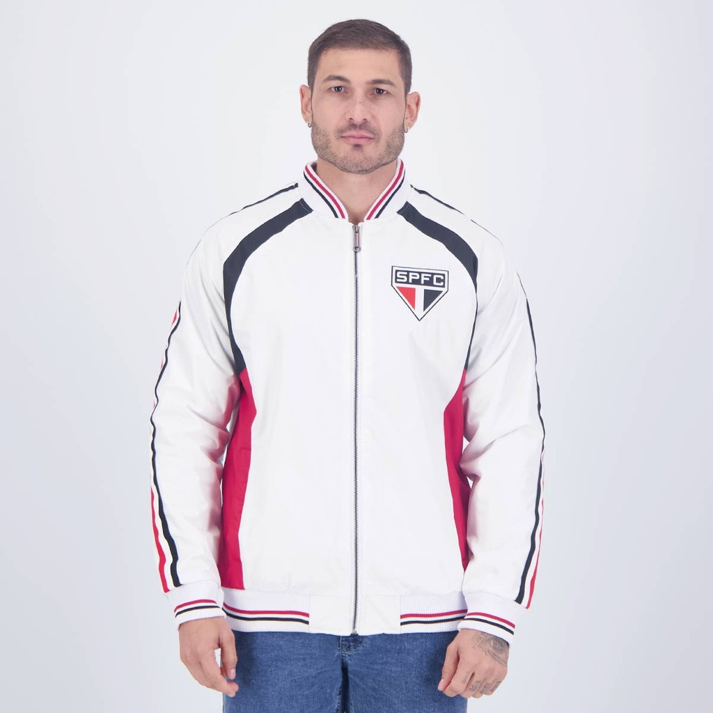 Jaqueta São Paulo Bomber Striped Branca - Men Clothes