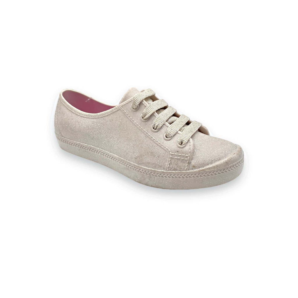 BLACK FRIDAY Tenis Infantil Em PVC Plástico Molinho Com Glitter Brilho Sapatilha Com Cadarço Fácil de Limpar Resistênte
