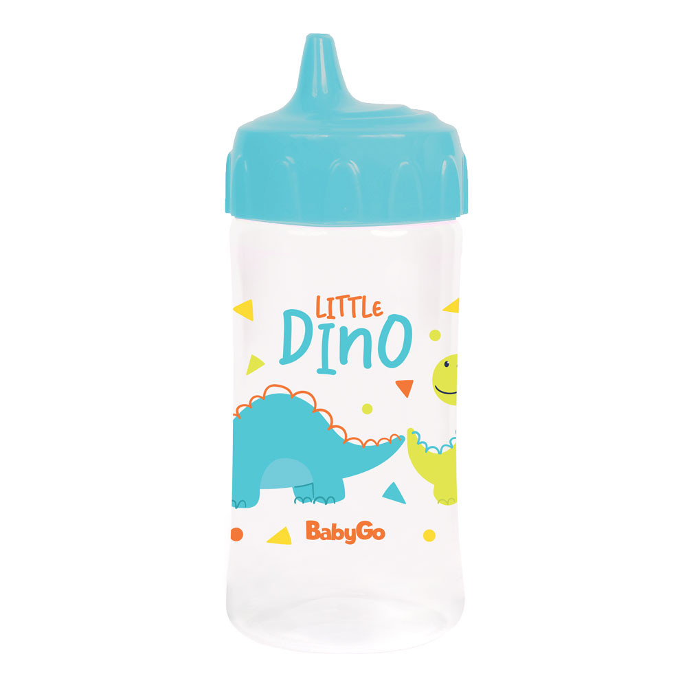 Copo De Transição Infantil C/ Válvula Redutora de Pingos 240ml Little Dino BabyGo em Oferta na Shopee