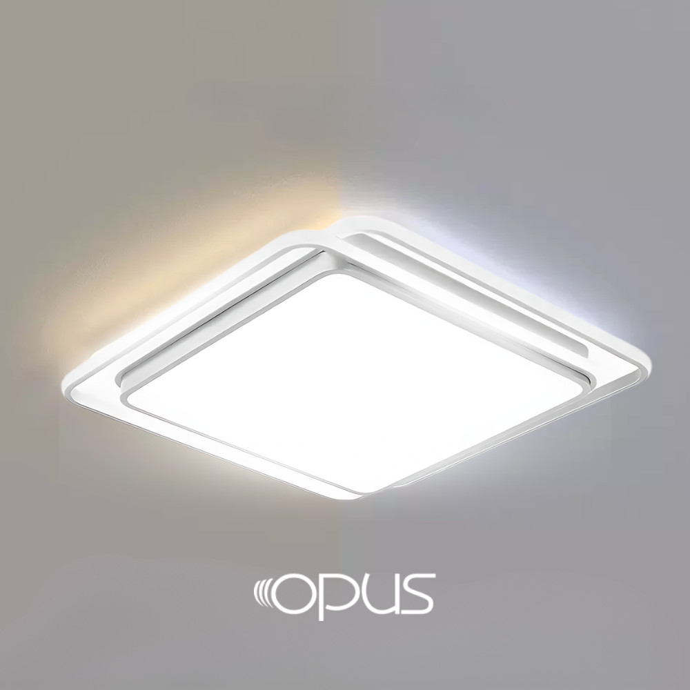Plafon Home Hoop 72W Opus Branco Controle Remoto 3000K-6500K Luz Quente/Fria Iluminação Ajustável