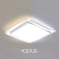 Plafon Home Hoop 72W Opus Branco Controle Remoto 3000K-6500K Luz Quente/Fria Iluminação Ajustável