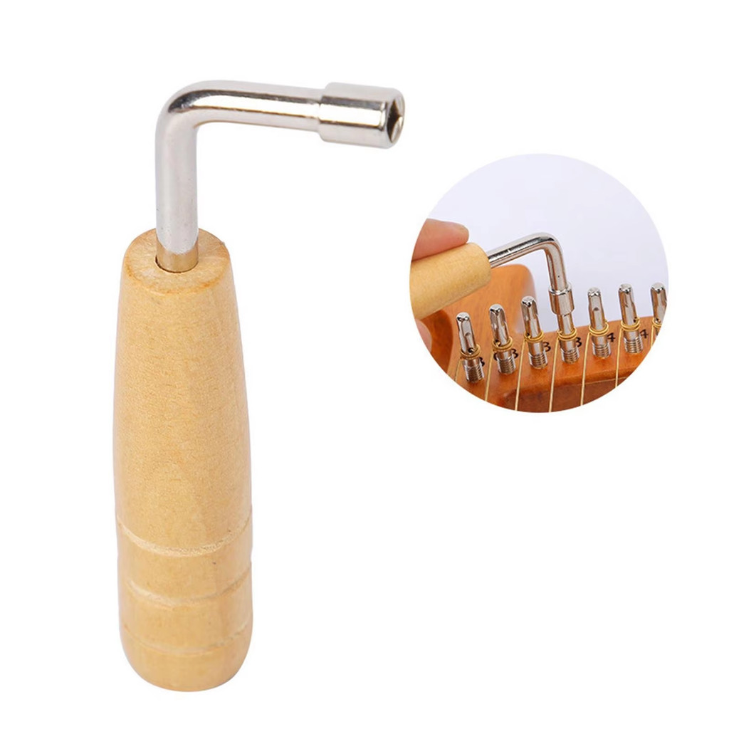 Guzheng Piano Tuning Martelo L-Forma Chave Quadrada Sintonizador Ponta Corda Pino Ferramenta De Reparo Para Lira Harpa F