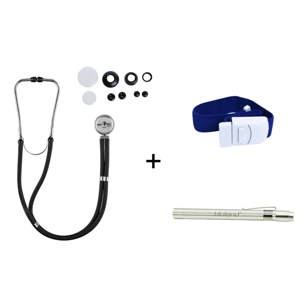 Esteto Rappaport Duplo Multi Com Garrote Torniquete + Lanterna Clínica BIoland