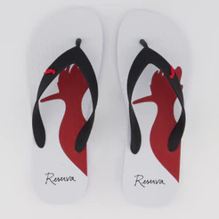 Chinelo Reserva RSVGO Branco e Preto