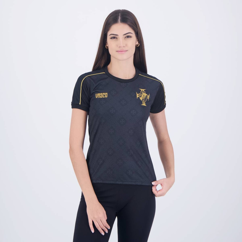 Camisa Vasco Dawn Feminina Preta em Oferta na Shopee