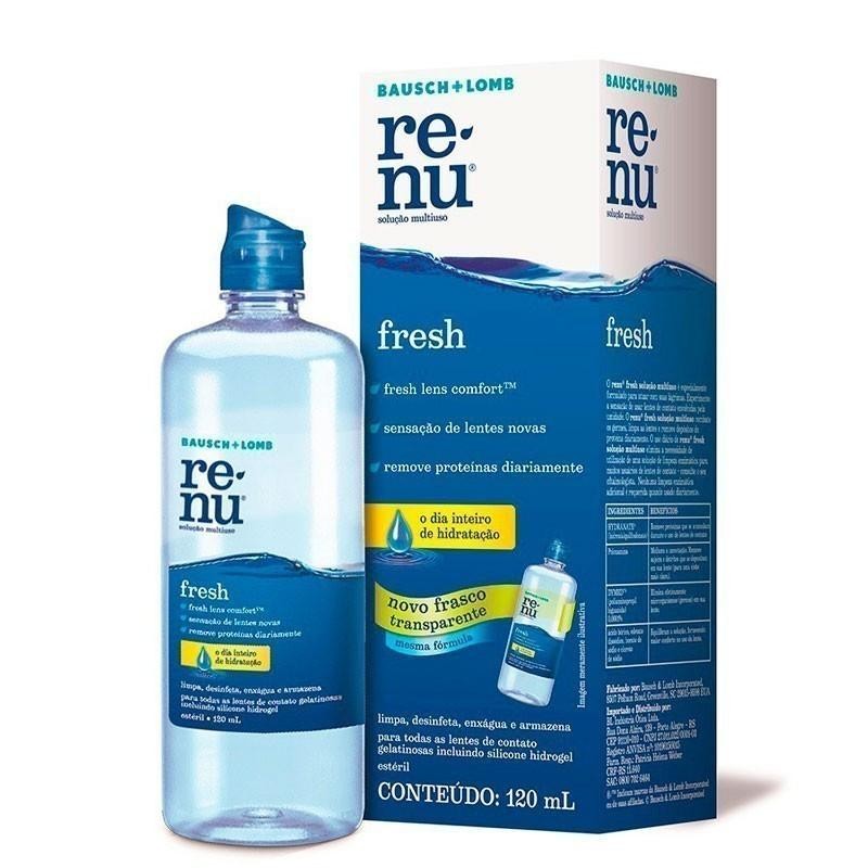 Solução de limpeza Renu Fresh 120 ml em Oferta na Shopee