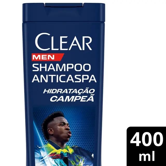 Shampoo Anticaspa Clear Men Hidratação Campeã by Vini Jr 400 ml em Oferta na Shopee