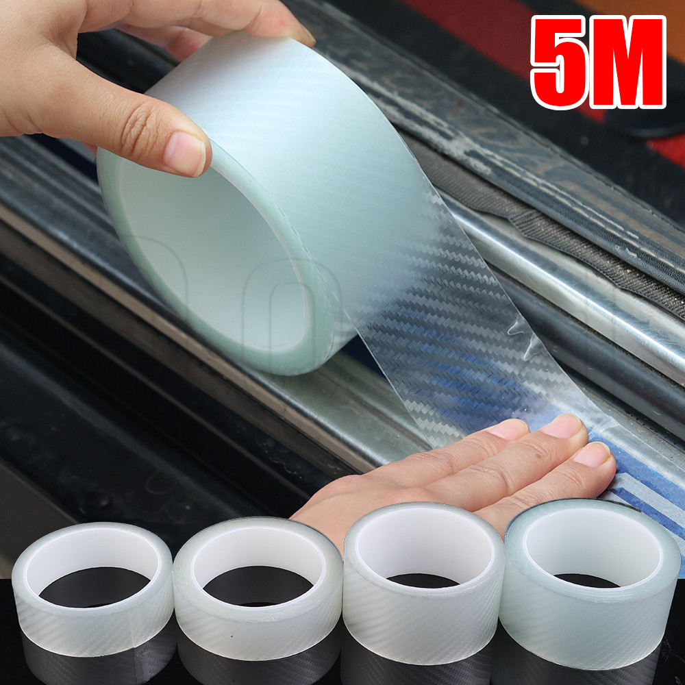 Adesivo De Carro De Fibra De Carbono Transparente-Pasta De Limiar De Porta Invisível-Fita Anti-Arranhões De Alta Qualidade-À Prova D'água , Resistente Ao Desgaste-Filme De Proteção De Espelho Lateral De Soleira Automática em Oferta na Shopee