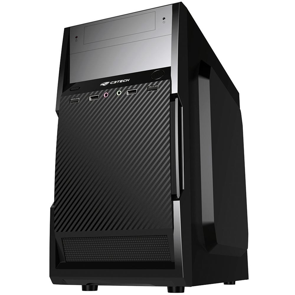 GABINETE MICRO ATX MT-25V2BK COM FONTE 200W C3 TECH + MOUSE PAD BRINDE