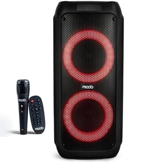 Caixa de Som Moob Fusion 400W Bluetooth TWS Iluminação em LED Com Dois Alto Falantes de 6,5" em Oferta na Shopee