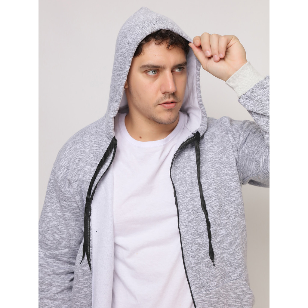 Blusa de Frio Moletom Masculino Malibu  Com Capuz e  Zíper Bolsa Básica Unissex
