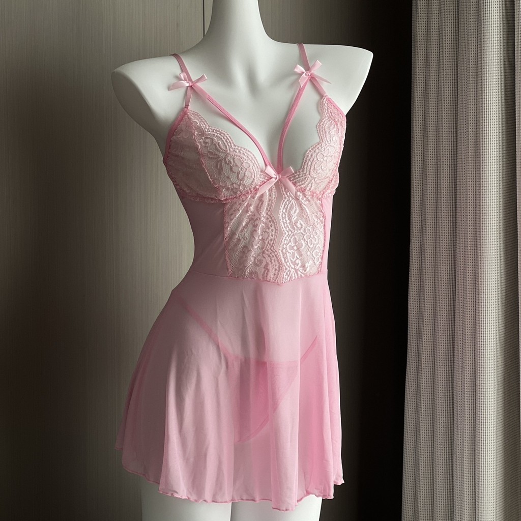 Pijamas de seda gelo estilingue novo estilo renda camisola feminina requintado Loungewear versão alta qualidade em Oferta na Shopee