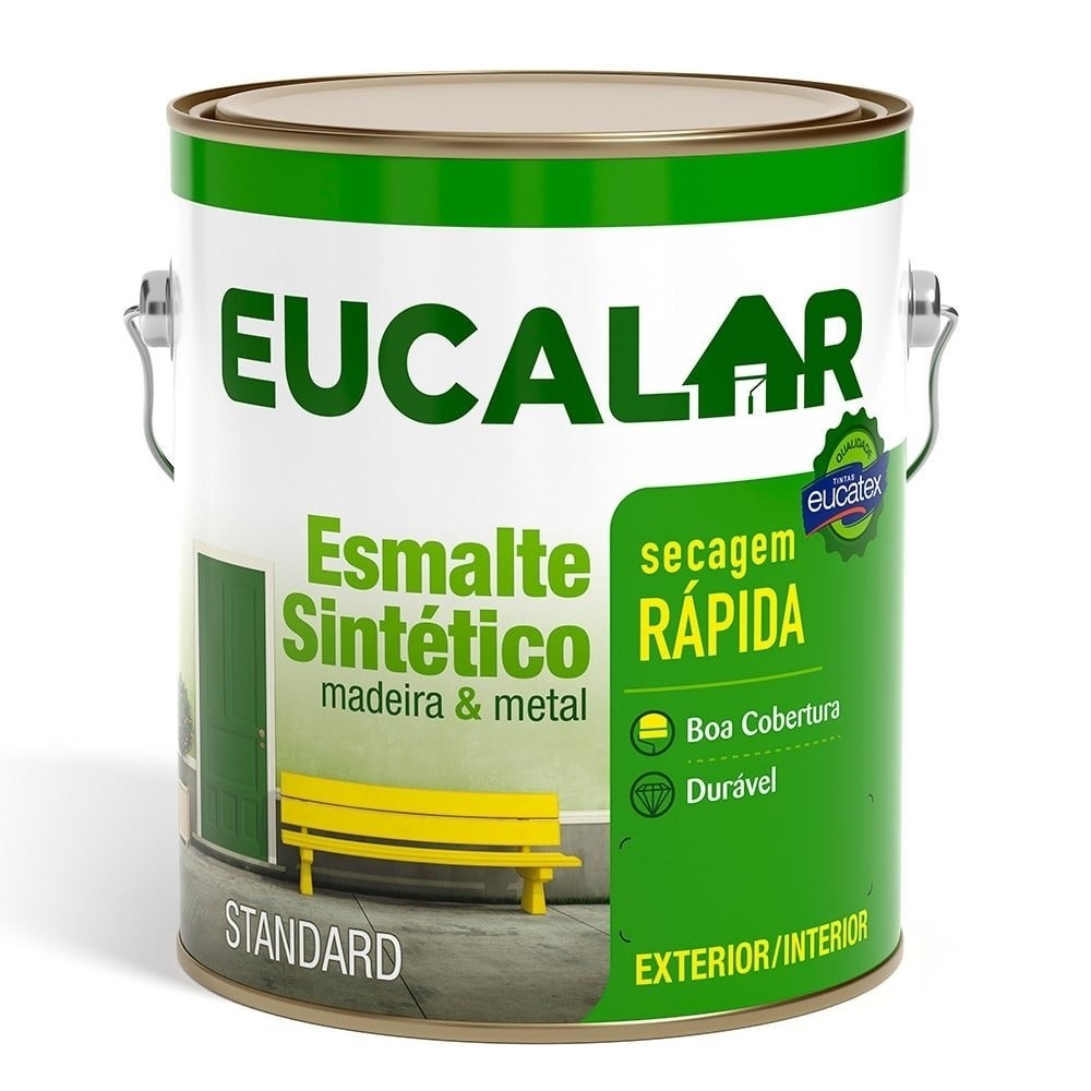Tinta Esmalte Eucalar Brilhante 3,6L Tabaco em Oferta na Shopee