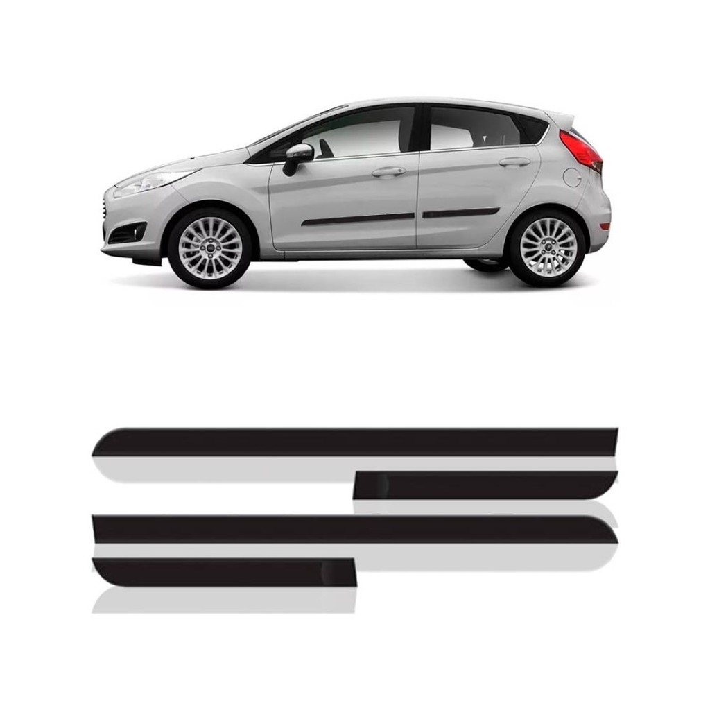 Jogo Friso Lateral New Fiesta Hatch/sedan 2012 Á 2018 - 4 Peças