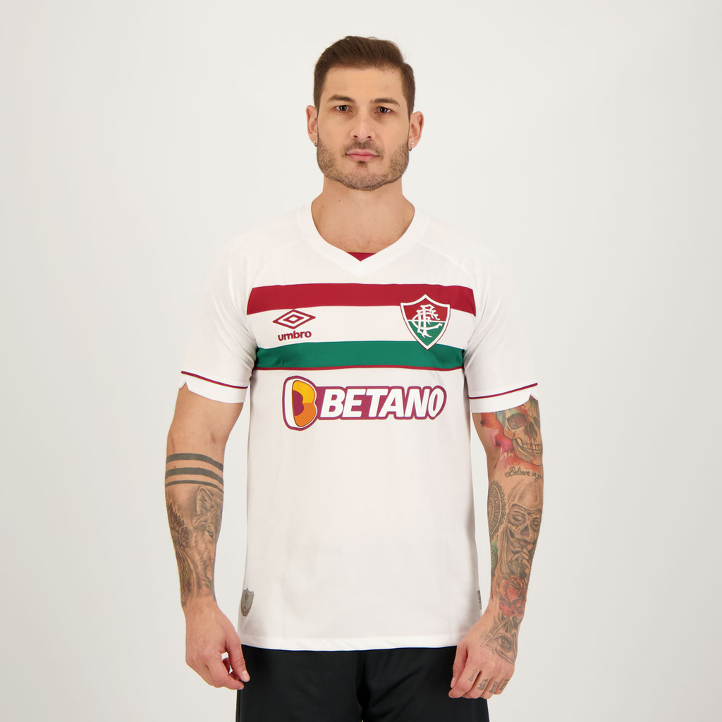 Camisa Umbro Fluminense II 2023 Com Patrocínio em Oferta na Shopee