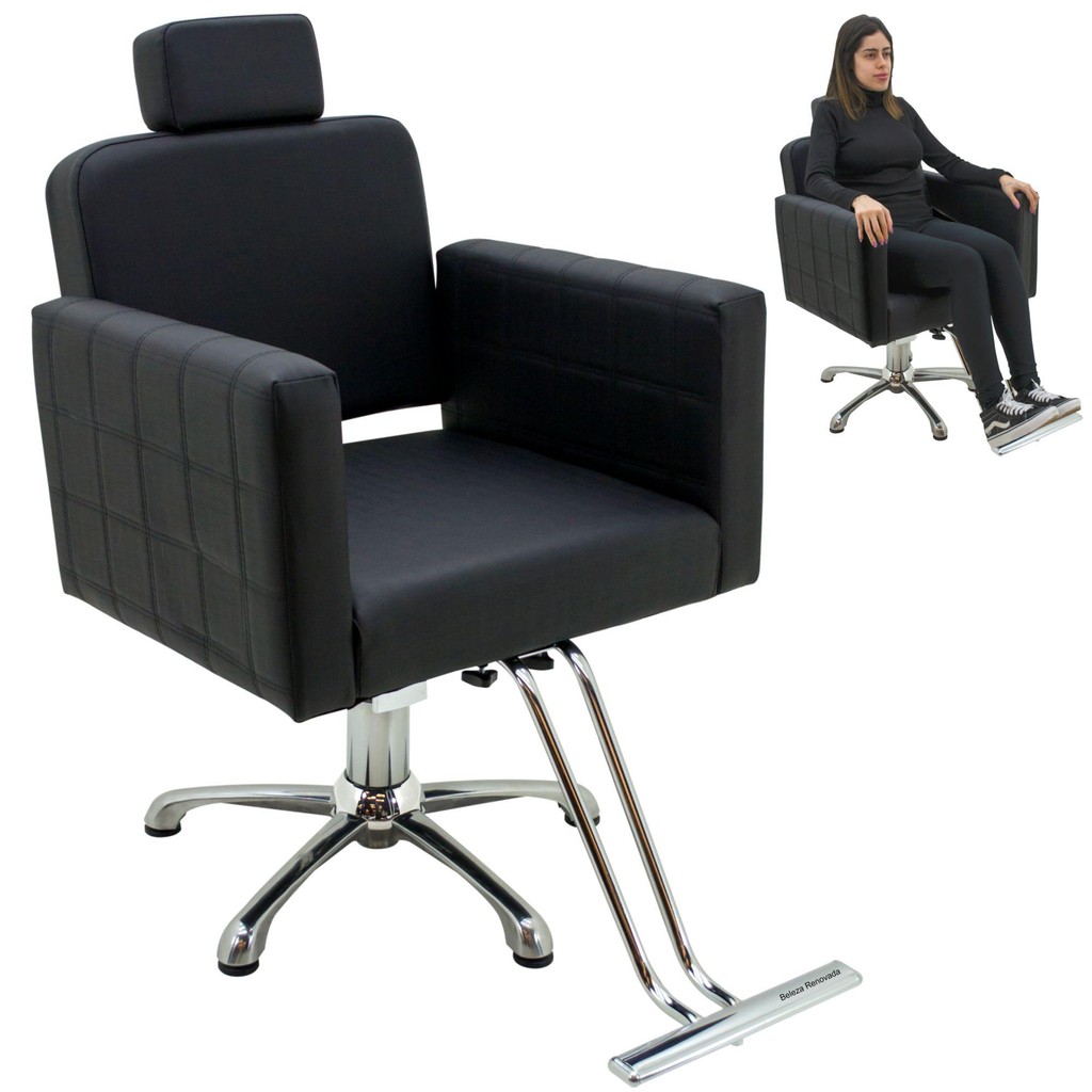 Cadeira Poltrona Hidráulica Sophia Fixa Salão Beleza em Oferta na Shopee