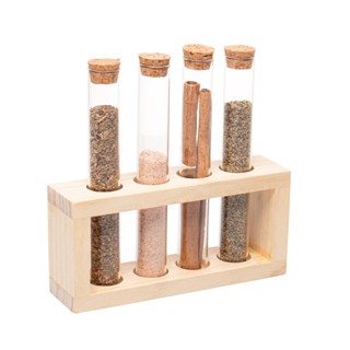 5 Peças Porta Temperos Lyor de Vidro com Suporte 130ml em Oferta na Shopee