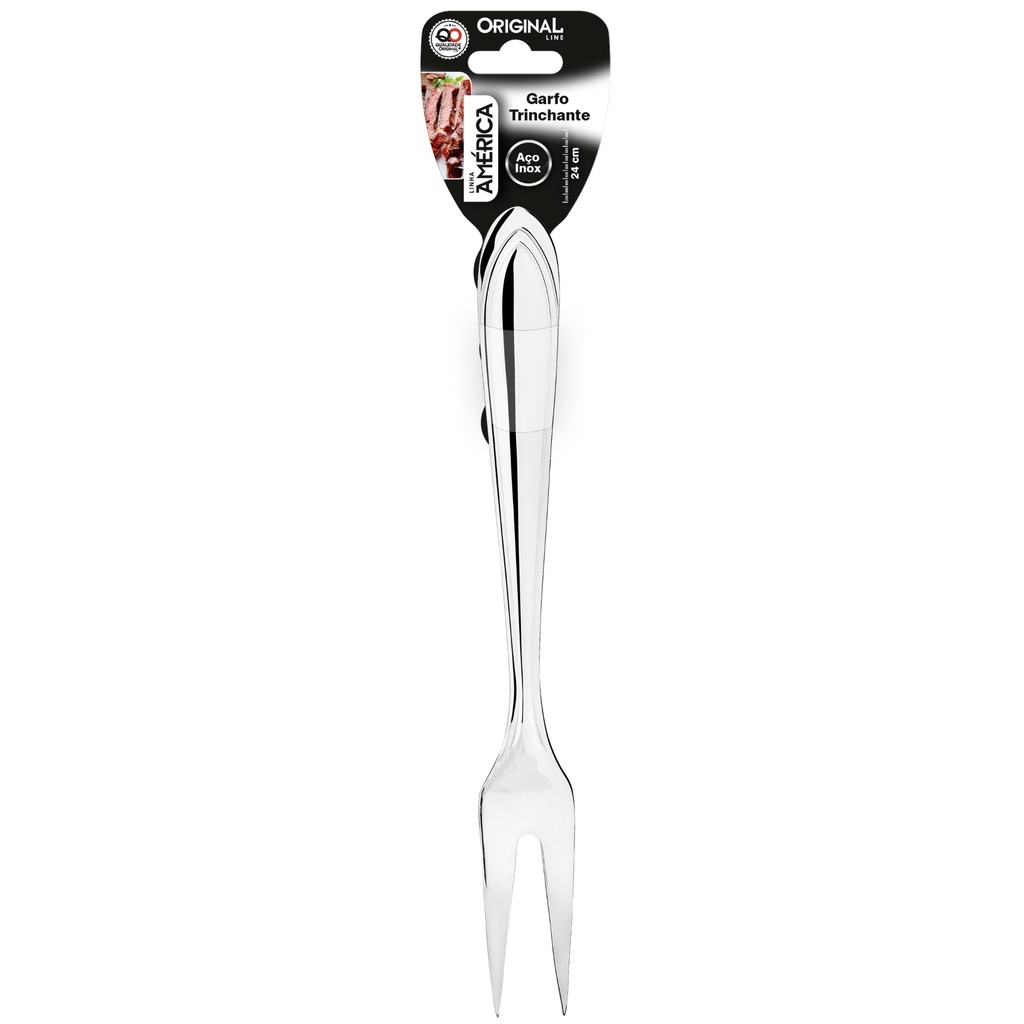 Garfo Trinchante Inox Para Churrasco Churrasqueira Carne em Oferta na Shopee