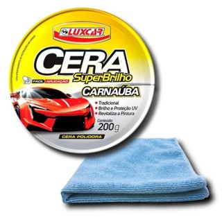 Cera Pasta Automotiva Carnaúba Luxcar SuperBrilho em Oferta na Shopee