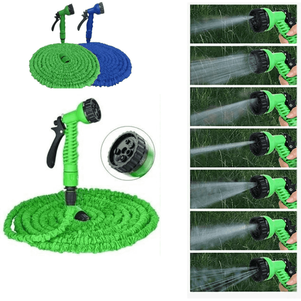 Mangueira mágica 15m 30m flexível 7 funções jato irrigação para jardim lavagem de carro