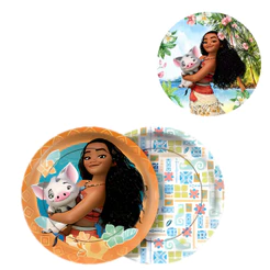 8~40 PRATO BOLO FESTA MOANA DE PAPEL 18 CM REGINA (CHOCO)