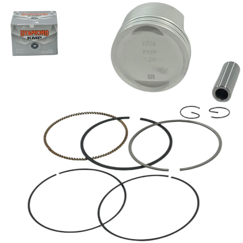 Kit Pistão Anéis 1mm Cg 150 Fan Titan 2004 2005 2006 a 2015 Nxr 150 Bros 2006 a 2011 2012 2013 2014