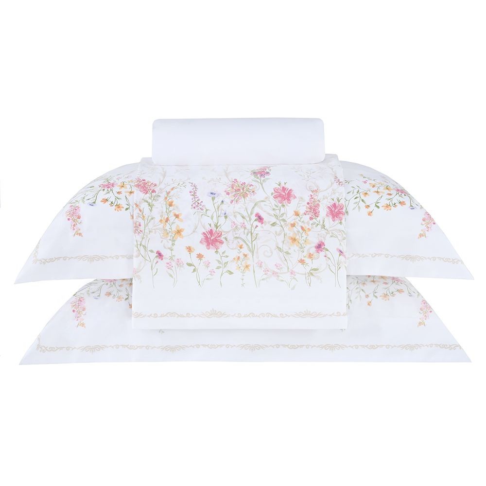 Jogo de Cama Casal Cetim 300 Fios Buddemeyer Vision Giovanella 100% Algodão Penteado Estampado 4 pç em Oferta na Shopee