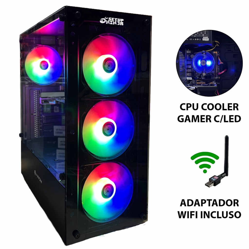 PC Gamer Setup Ninja RX 550 4GB, Intel I5, 16GB RAM, SSD 480GB, FONTE 500W — imagem 2 de 2