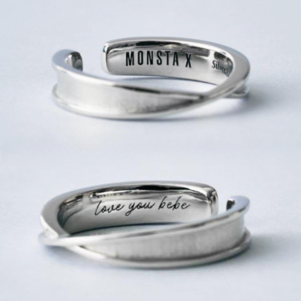 Kpop Idol MONSTA X Rings 10o Aniversário Acessórios De Moda Coreana Anel Ajustável