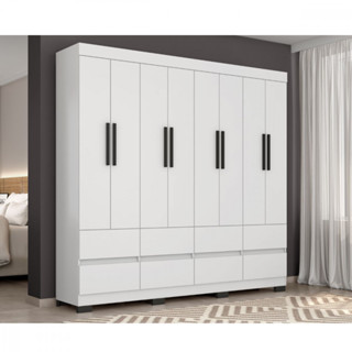 Guarda Roupa Esmeralda 8 Portas 8 Gavetas Sem Espelho Araplac em Oferta na Shopee