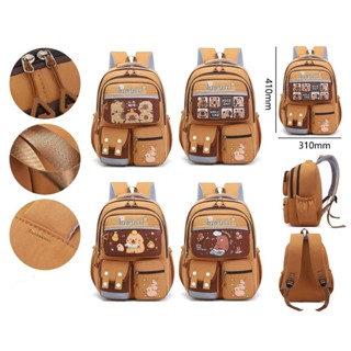 Qiu - Bolsa Escolar Infantil Capybara Fofa Bolsa De Ombro 41x31cm/ 42x32/ 25x23cm Material Escolar em Oferta na Shopee