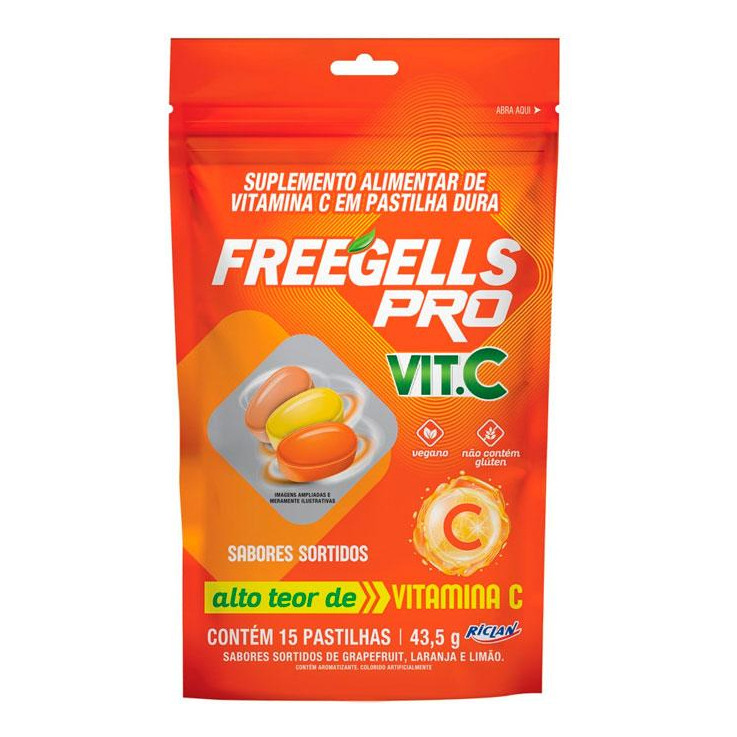 Freegells Pro Vitamina C Sabor Sortido 15 Pastilhas