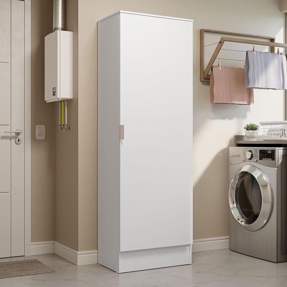 Armário Multiuso 60 Cm 1 Porta Branco Madesa Branco