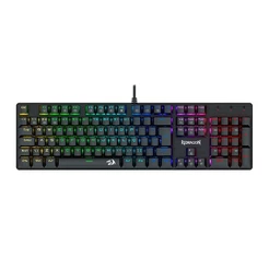 Teclado Mecanico Gamer Redragon Sindri, Rainbow, Switch Marrom, USB, Preto, K671