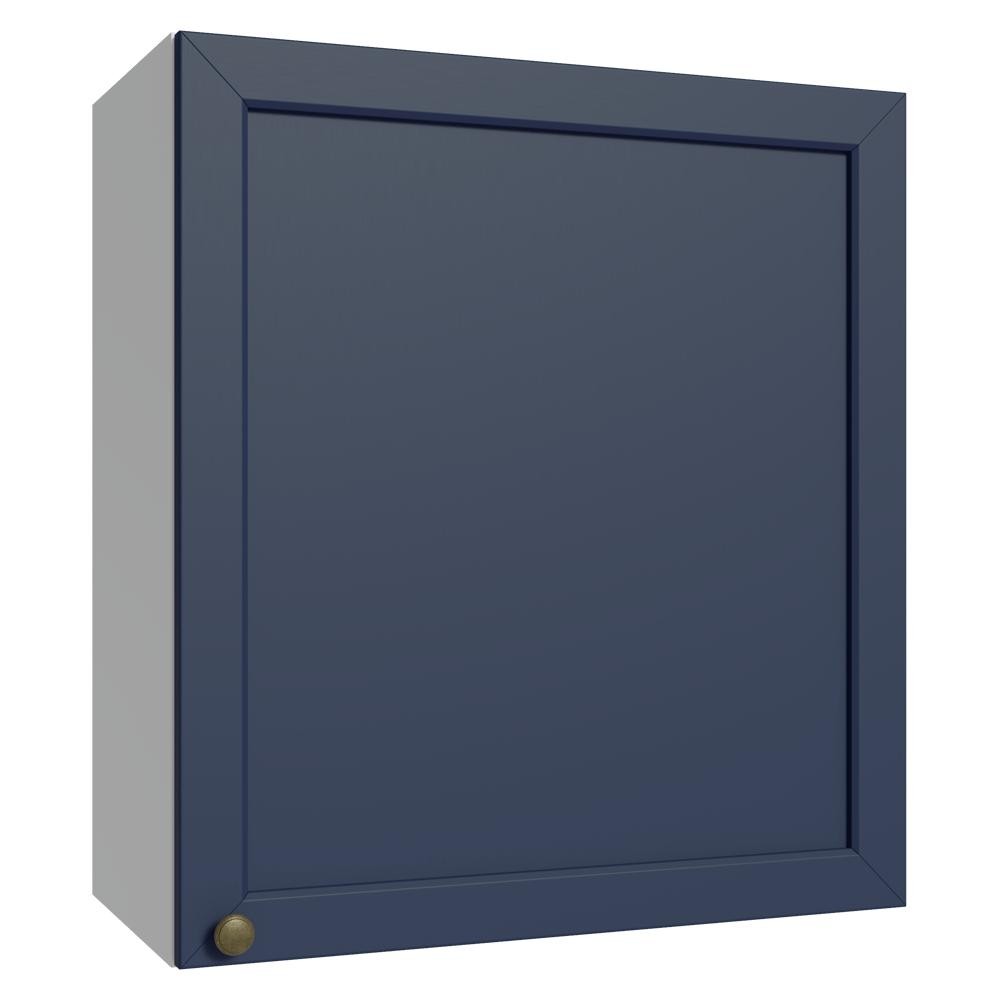 Armário Aéreo 60 cm 1 Porta Branco/Azul Vik Madesa