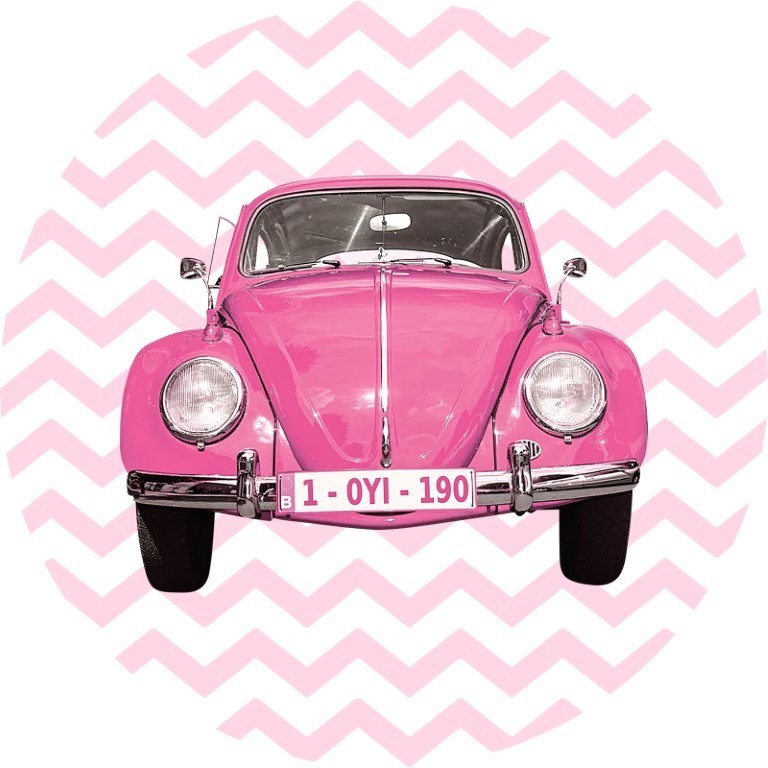 Fusca + Capa Painel redondo 1.5m de diâmetro + Tecido Sublimado