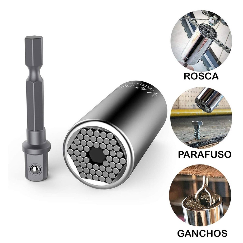 Chave Soquete De Boca Universal Com Adaptador 7MM A 19MM Multifuncional  Furadeira E Parafusadeira em Oferta na Shopee