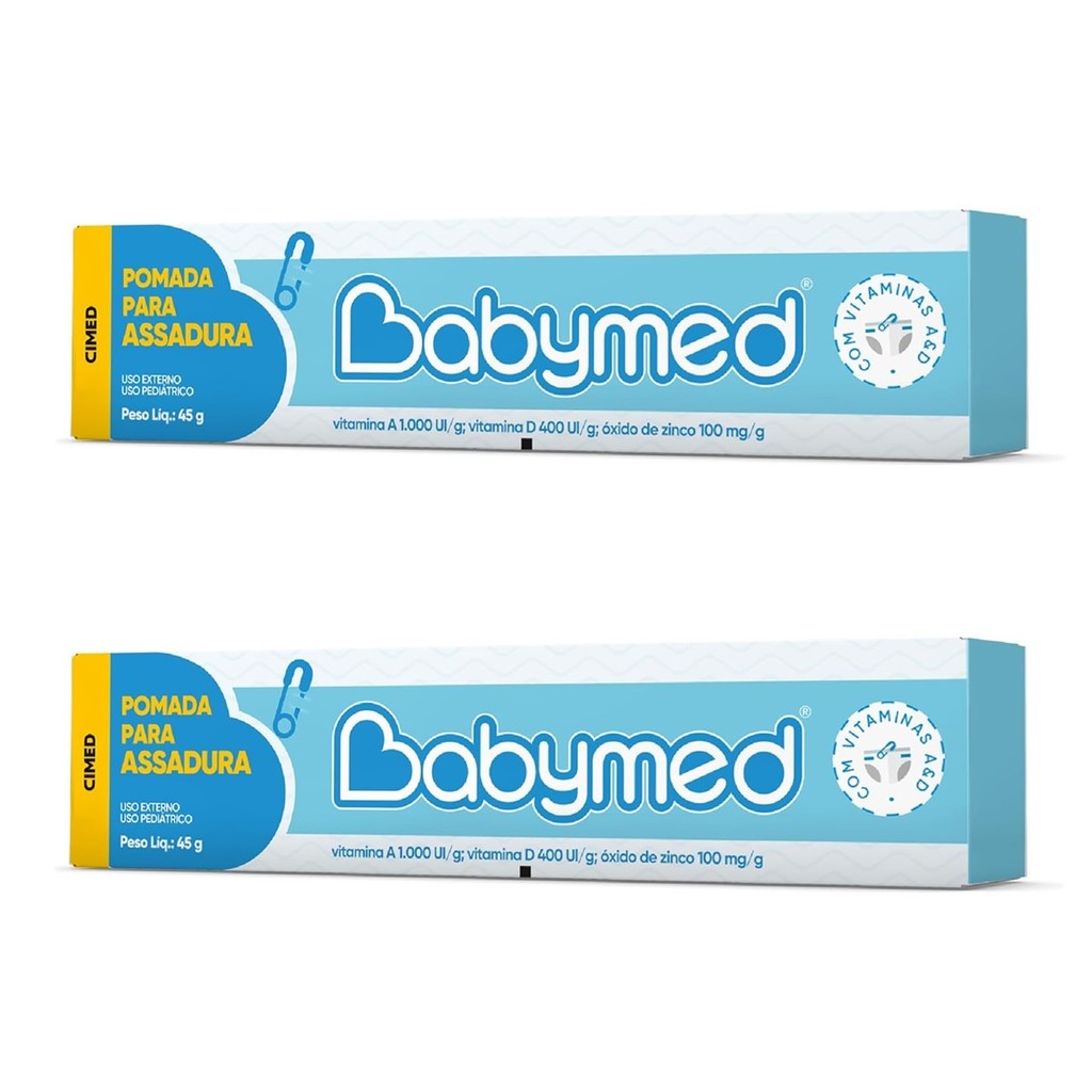 Kit 2 Pomada Para Assaduras Babymed Azul 45g - Cimed