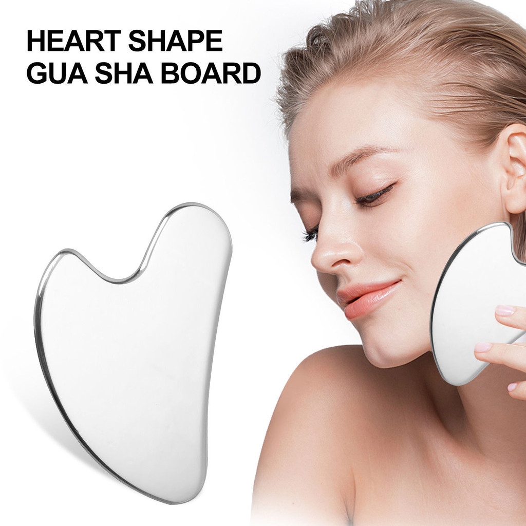 [COD] Massageador Guasha Raspador De Aço Inoxidável Placa Gua Sha Ferramenta Facial De Raspagem Meridian Para Beleza Ros