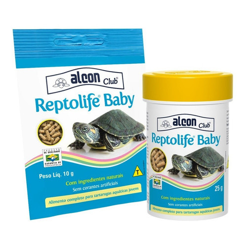 Kit Com 10 Unidades Ração Alcon Reptolife Baby 10g