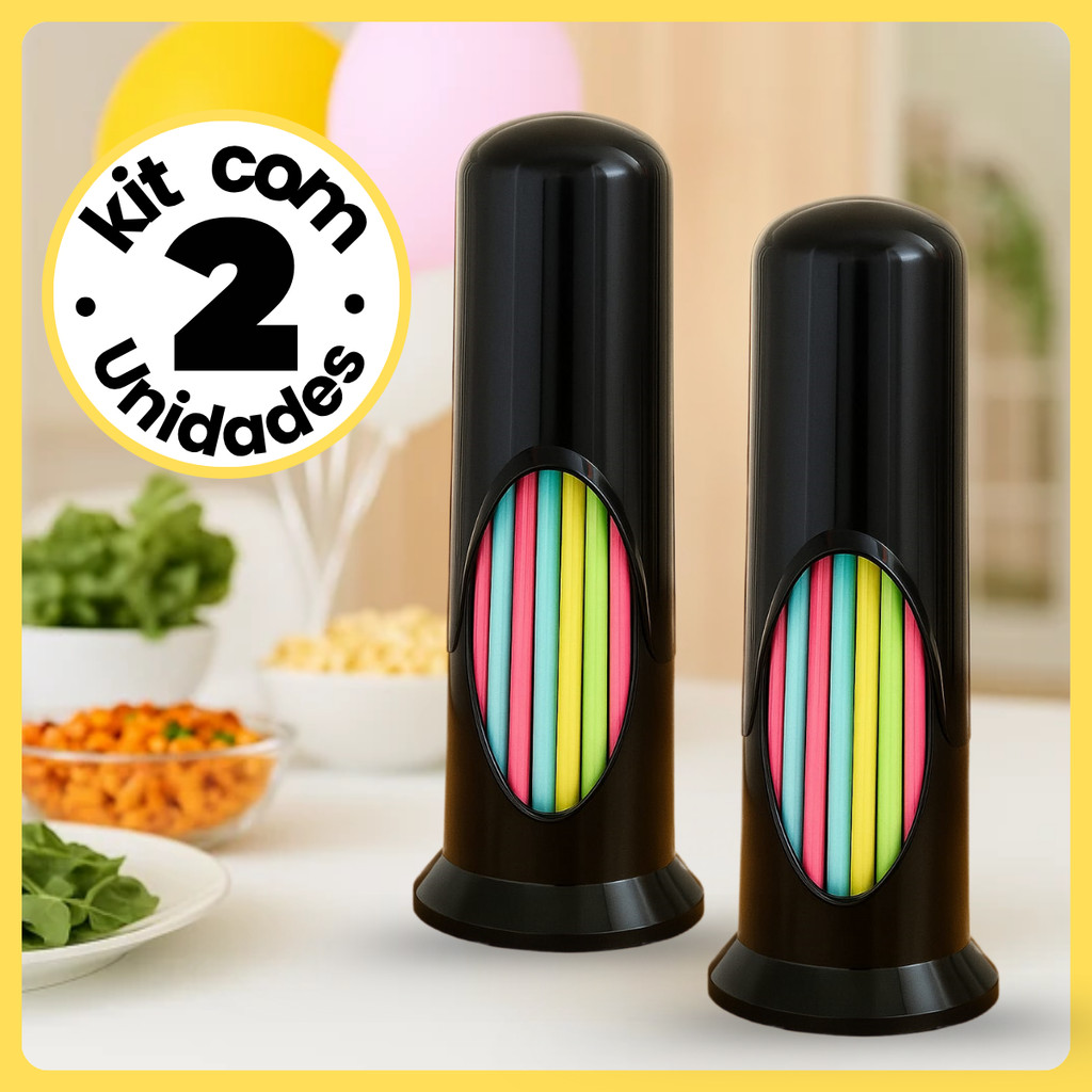 Kit 2 Porta Canudos Plástico Simples Lanchonete Restaurante Boteco Bares Sorveteria em Oferta na Shopee