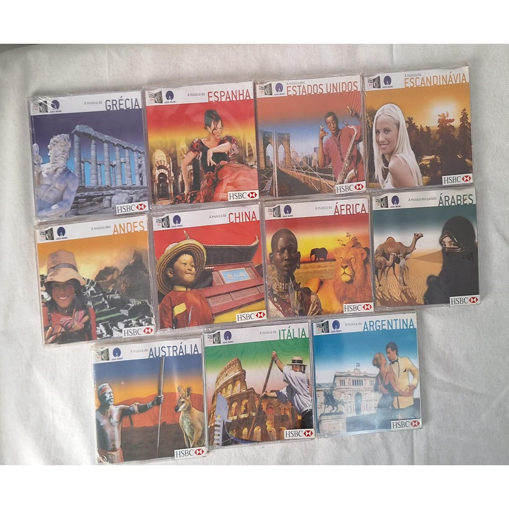 CD Coleção A Música do Mundo - HSBC -Lacrado - A música da Grécia - 11 CD`S Vário Artistas