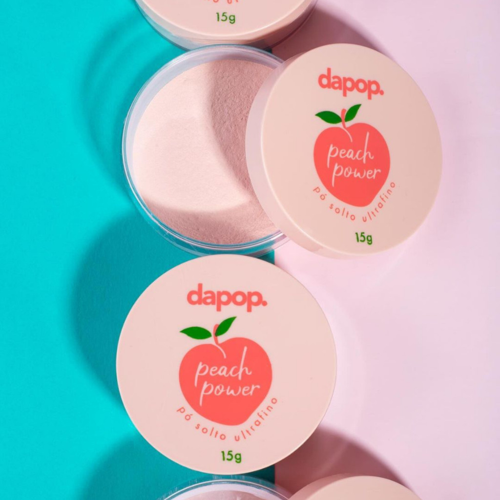 Pó Solto Ultrafino Pessego Peach Power Efeito Blur - Dapop em Oferta na Shopee