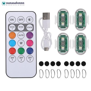 NANASALONNN Motocicleta LED Luz Estroboscópica Flash Controle Remoto Sem Fio Anti-Colisão Lâmpada De Advertência À Prova em Oferta na Shopee