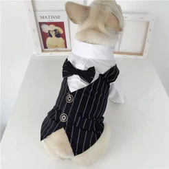 Roupas Para Animais De Estimação Casamento Formal Camiseta Filhote De Cachorro Gato Gravata Borboleta Smoking Terno De C