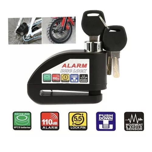 Cadeado Disco Alarme sonoro universal