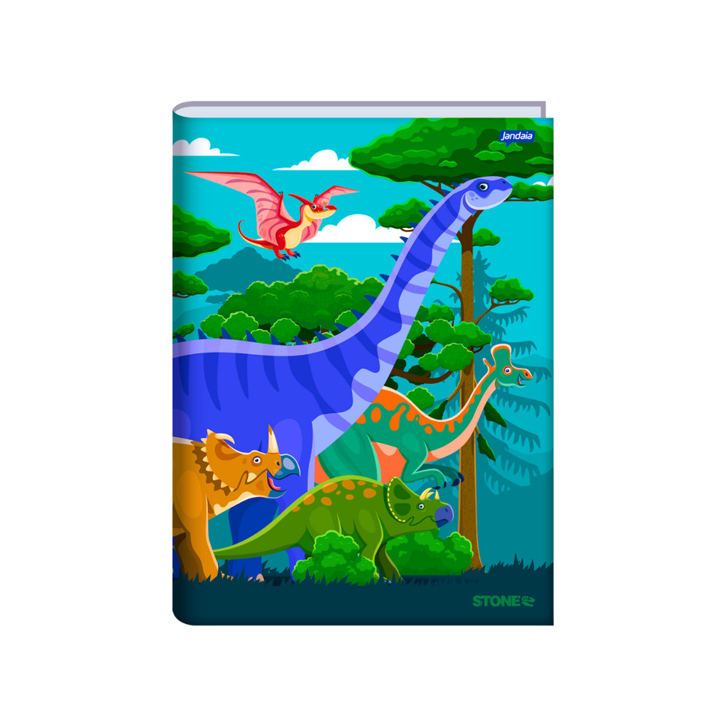 Caderno Brochura Universitário Stone 80 Folhas- Jandaia CAPA:Dino Roxo em Oferta na Shopee