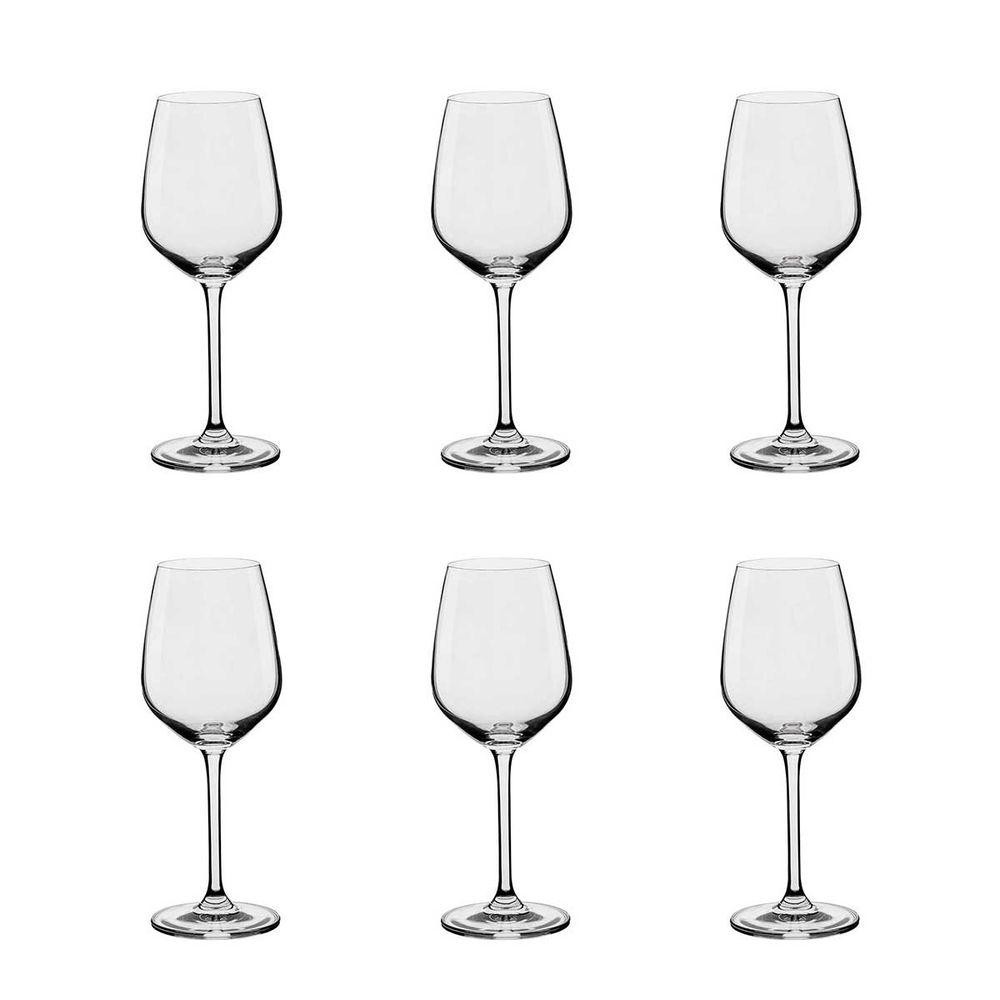 Jogo de 6 taças de Cristal Para Vinho Branco 388 Ml Classic em Oferta na Shopee