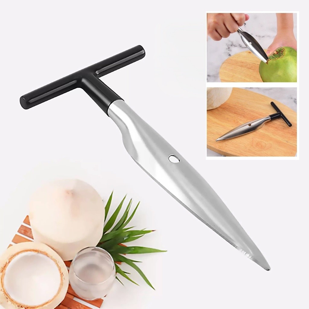 Fura Coco Em Aço Inox Profissional Resistente Abridor Manual em Oferta na Shopee